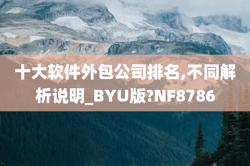 十大软件外包公司排名,不同解析说明_BYU版?NF8786