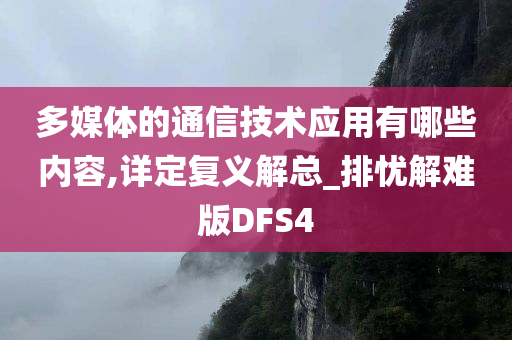 多媒体的通信技术应用有哪些内容,详定复义解总_排忧解难版DFS4