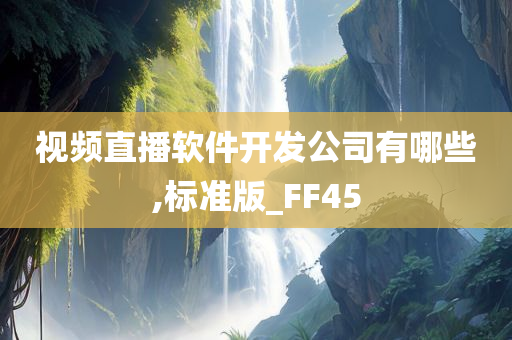 视频直播软件开发公司有哪些,标准版_FF45