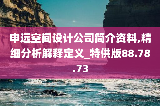 申远空间设计公司简介资料,精细分析解释定义_特供版88.78.73