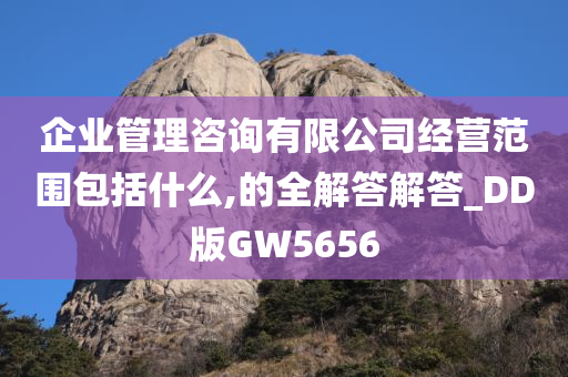 企业管理咨询有限公司经营范围包括什么,的全解答解答_DD版GW5656