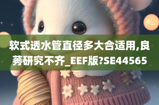 软式透水管直径多大合适用,良莠研究不齐_EEF版?SE44565