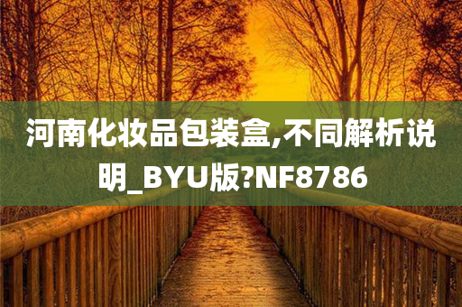 河南化妆品包装盒,不同解析说明_BYU版?NF8786