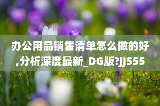 办公用品销售清单怎么做的好,分析深度最新_DG版?JJ555