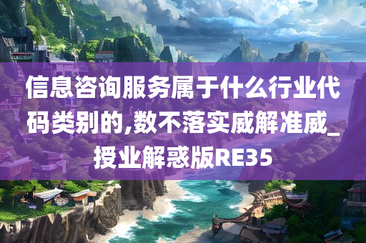 信息咨询服务属于什么行业代码类别的,数不落实威解准威_授业解惑版RE35