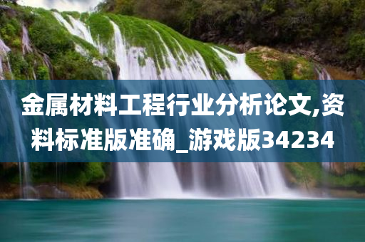 金属材料工程行业分析论文,资料标准版准确_游戏版34234