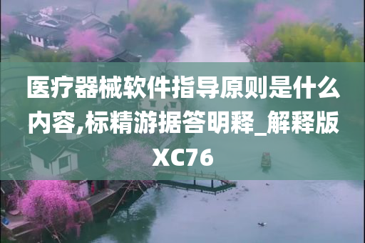 医疗器械软件指导原则是什么内容,标精游据答明释_解释版XC76