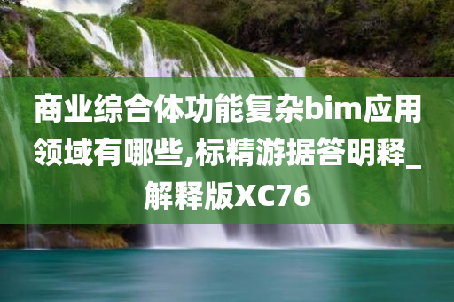 商业综合体功能复杂bim应用领域有哪些,标精游据答明释_解释版XC76