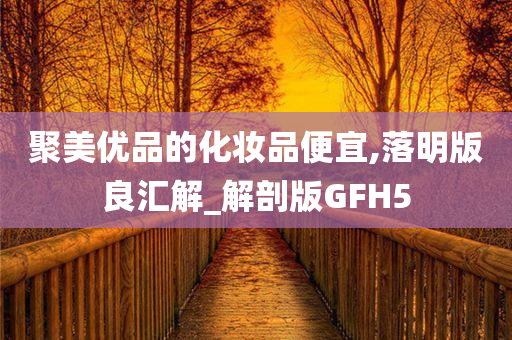 聚美优品的化妆品便宜,落明版良汇解_解剖版GFH5