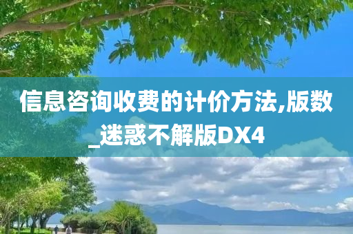 信息咨询收费的计价方法,版数_迷惑不解版DX4