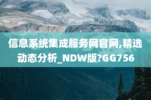 信息系统集成服务网官网,精选动态分析_NDW版?GG756