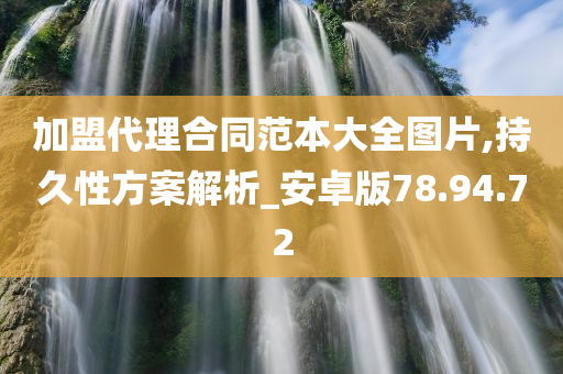 加盟代理合同范本大全图片,持久性方案解析_安卓版78.94.72