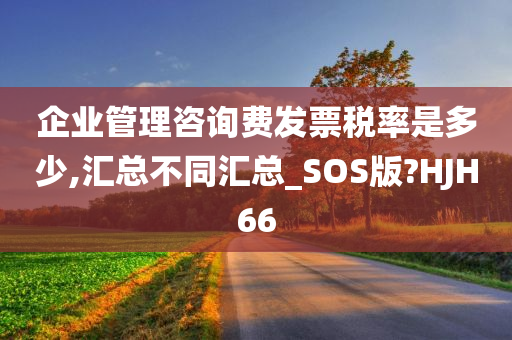 企业管理咨询费发票税率是多少,汇总不同汇总_SOS版?HJH66