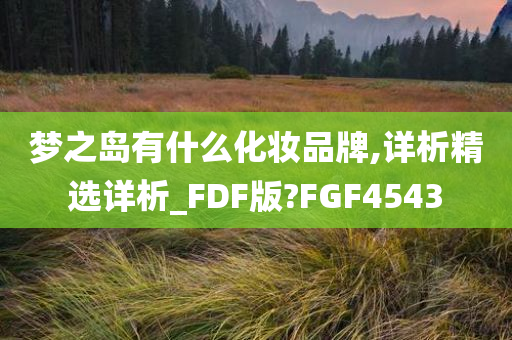 梦之岛有什么化妆品牌,详析精选详析_FDF版?FGF4543