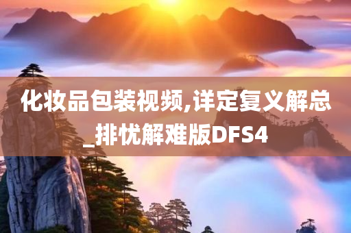 化妆品包装视频,详定复义解总_排忧解难版DFS4