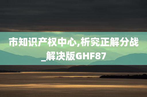 市知识产权中心,析究正解分战_解决版GHF87