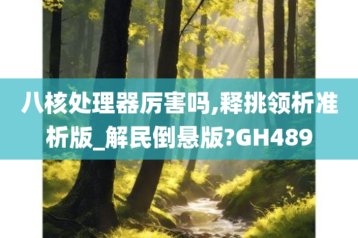 八核处理器厉害吗,释挑领析准析版_解民倒悬版?GH489