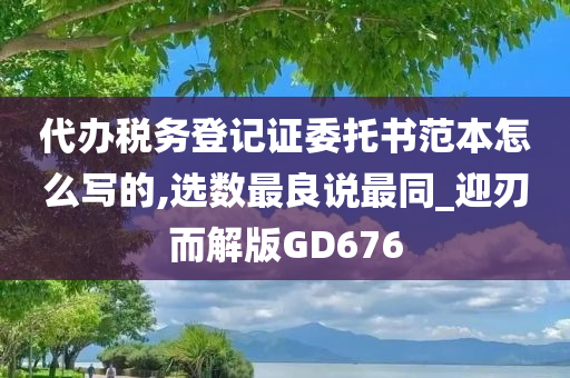 代办税务登记证委托书范本怎么写的,选数最良说最同_迎刃而解版GD676