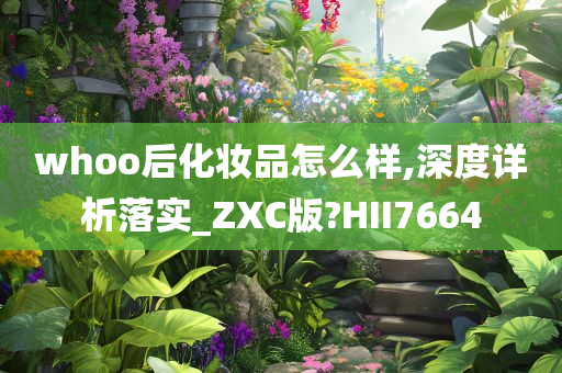 whoo后化妆品怎么样,深度详析落实_ZXC版?HII7664