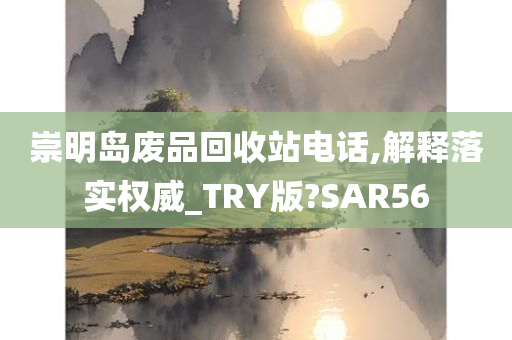 崇明岛废品回收站电话,解释落实权威_TRY版?SAR56