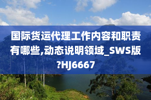 国际货运代理工作内容和职责有哪些,动态说明领域_SWS版?HJ6667