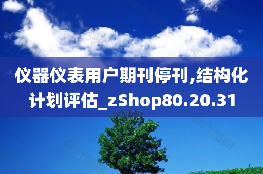 仪器仪表用户期刊停刊,结构化计划评估_zShop80.20.31