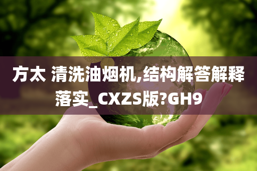 方太 清洗油烟机,结构解答解释落实_CXZS版?GH9