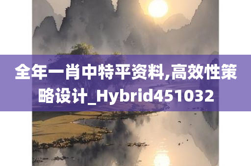 全年一肖中特平资料,高效性策略设计_Hybrid451032