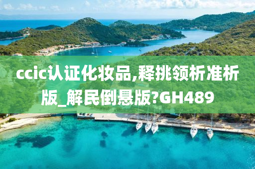 ccic认证化妆品,释挑领析准析版_解民倒悬版?GH489