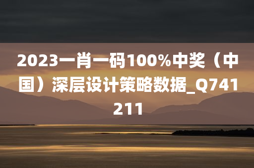 2023一肖一码100%中奖（中国）深层设计策略数据_Q741211