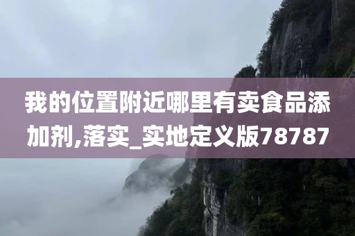 我的位置附近哪里有卖食品添加剂,落实_实地定义版78787