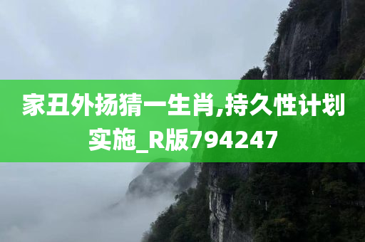 家丑外扬猜一生肖,持久性计划实施_R版794247