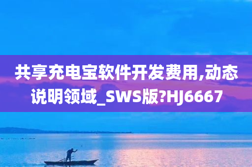 共享充电宝软件开发费用,动态说明领域_SWS版?HJ6667