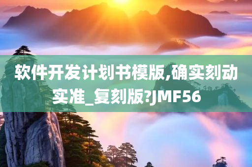 软件开发计划书模版,确实刻动实准_复刻版?JMF56