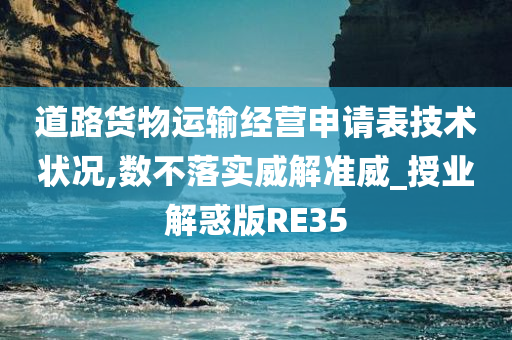 道路货物运输经营申请表技术状况,数不落实威解准威_授业解惑版RE35