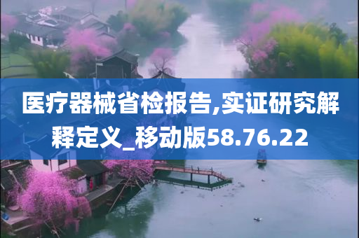 医疗器械省检报告,实证研究解释定义_移动版58.76.22