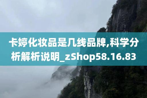 卡婷化妆品是几线品牌,科学分析解析说明_zShop58.16.83