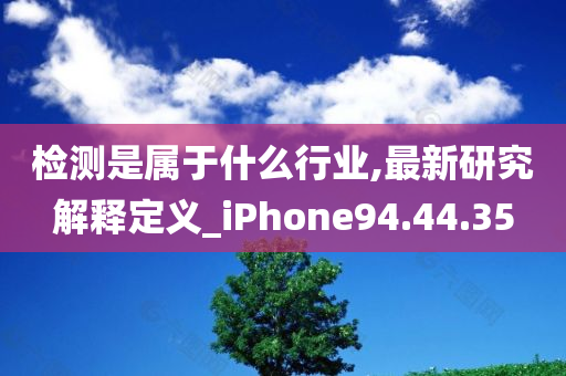 检测是属于什么行业,最新研究解释定义_iPhone94.44.35