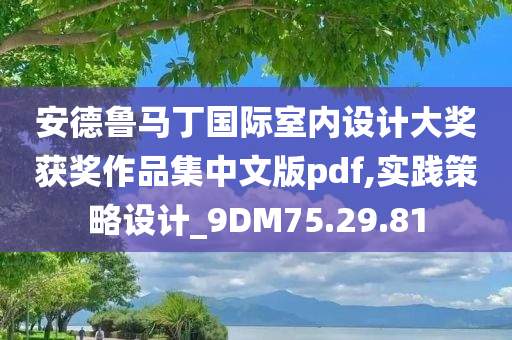 安德鲁马丁国际室内设计大奖获奖作品集中文版pdf,实践策略设计_9DM75.29.81