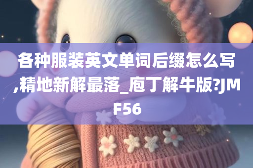 各种服装英文单词后缀怎么写,精地新解最落_庖丁解牛版?JMF56