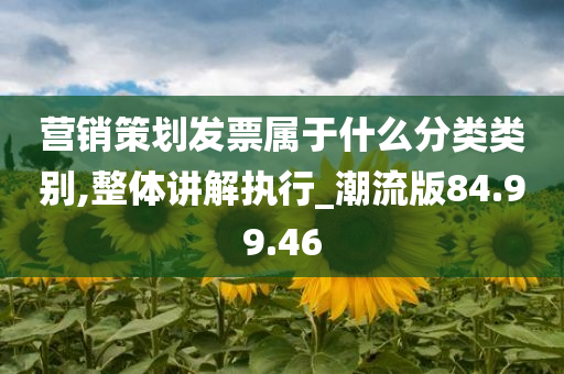 营销策划发票属于什么分类类别,整体讲解执行_潮流版84.99.46