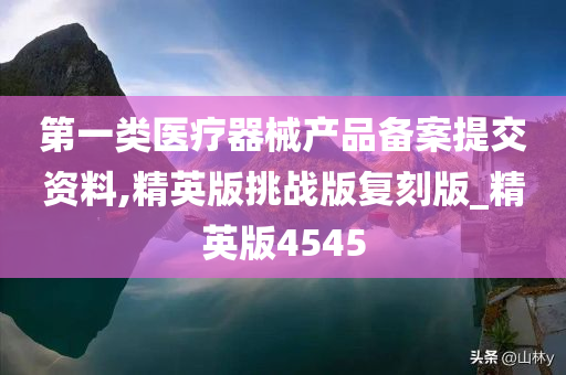 第一类医疗器械产品备案提交资料,精英版挑战版复刻版_精英版4545