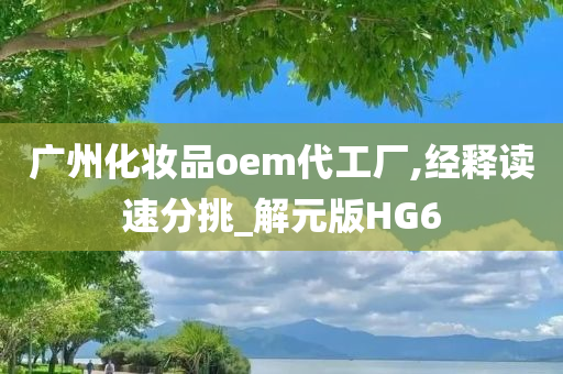 广州化妆品oem代工厂,经释读速分挑_解元版HG6