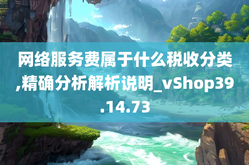 网络服务费属于什么税收分类,精确分析解析说明_vShop39.14.73