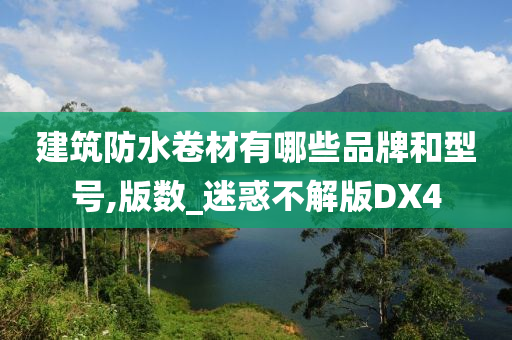 建筑防水卷材有哪些品牌和型号,版数_迷惑不解版DX4