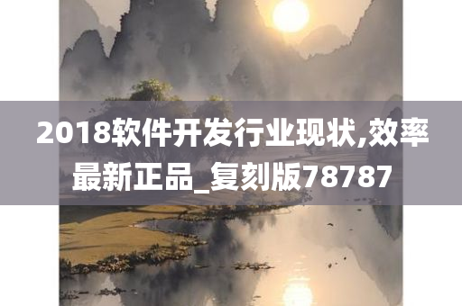 2018软件开发行业现状,效率最新正品_复刻版78787