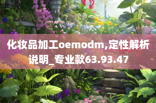 化妆品加工oemodm,定性解析说明_专业款63.93.47