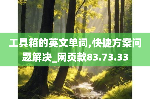 工具箱的英文单词,快捷方案问题解决_网页款83.73.33