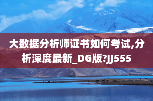 大数据分析师证书如何考试,分析深度最新_DG版?JJ555