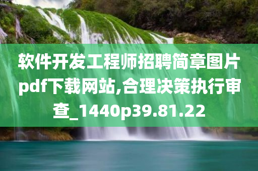 软件开发工程师招聘简章图片pdf下载网站,合理决策执行审查_1440p39.81.22